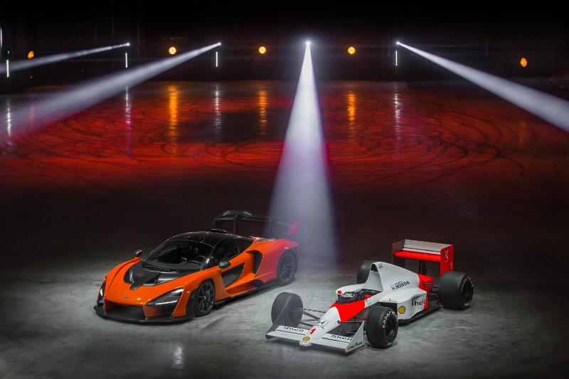 Images shows model new manufactured vehicles by McLaren 