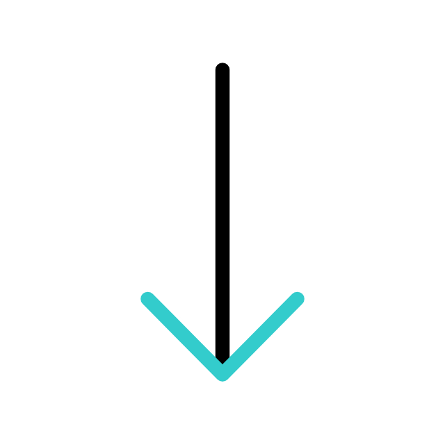 Animated arrow pointing downwards