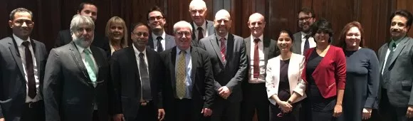 An image from a high-level team from the SCR’s Trade and Investment team was invited to a prestige reception at the Indian High Commission in London this week