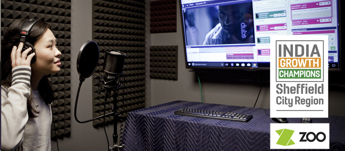 Girl recording into a mic
